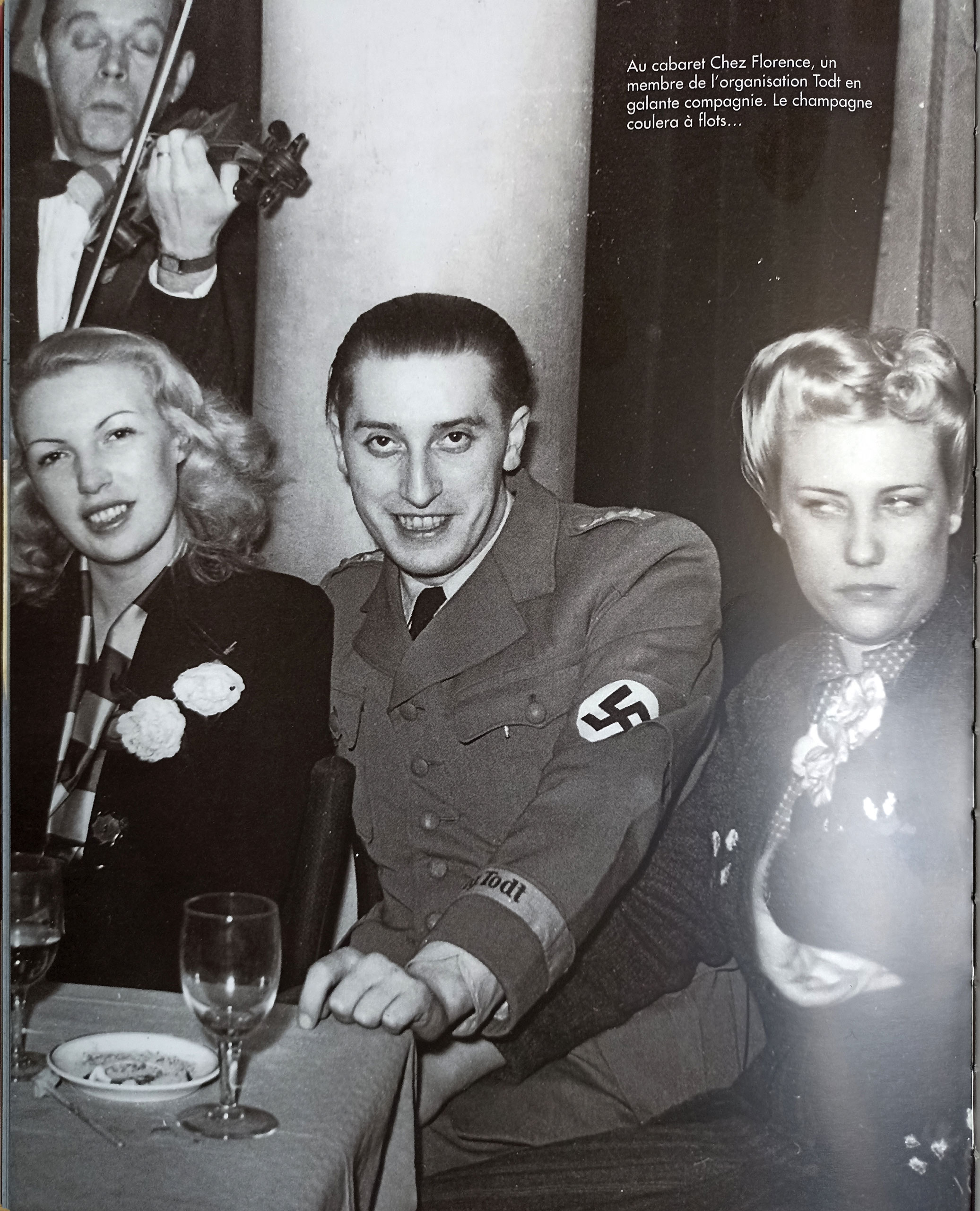 Pendant l’Occupation, Le Florence se mit à l’heure allemande (ici, photo prise en 1942 ou 1943)…<br><br>