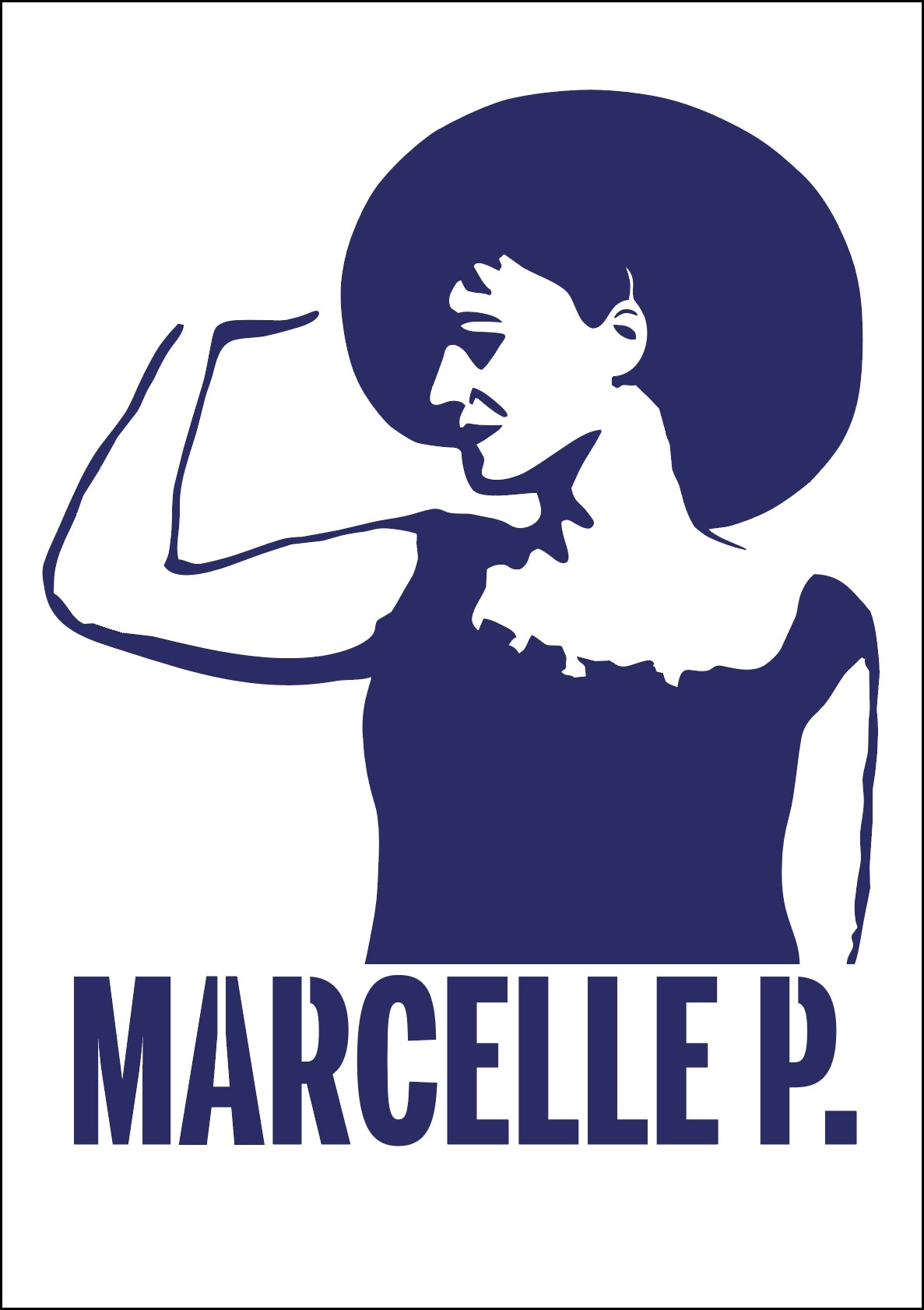 Inspiré de la photo parue dans Paris-Match (voir pastille 27), le pochoir numérisé de Marcelle Pichon… <br><br>